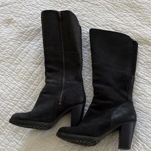 Timberland Black Heeled Boots for Women